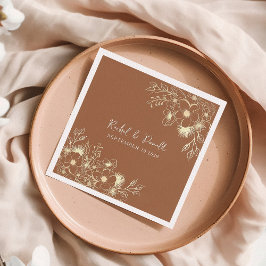 Guardanapo De Papel Terracotta Floral Wedkins