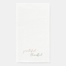 Terracotta & Green Script Grateful Obrigado