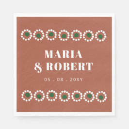 Guardanapo De Papel Terracotta Mexicana Boho Barro Wedding