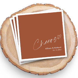 Guardanapo De Papel Terracotta Wedding Napkins Saúde Minimalista