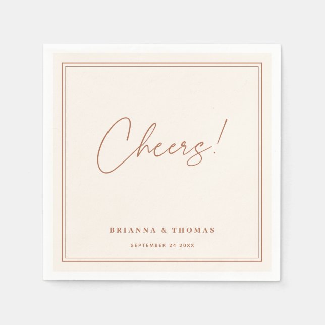 Guardanapo De Papel Terracotta Wedkins Moderno Minimalista (Frente)