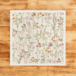 Guardanapo De Papel Terracotta Wildflower Boho Chá de fraldas Em Sangu