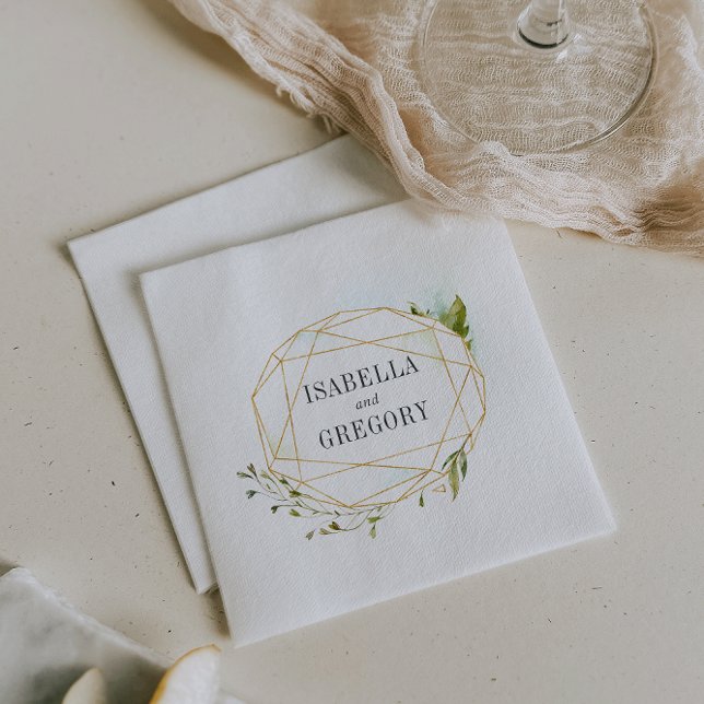 Guardanapo De Papel Terrário | Casamento Personalizado Botânico (Criador carregado)