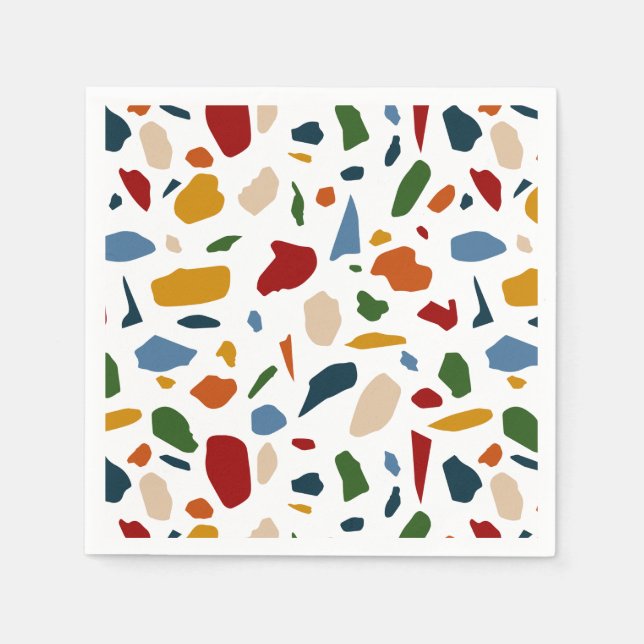 Guardanapo De Papel Terrazzo Pattern Colorful (Frente)