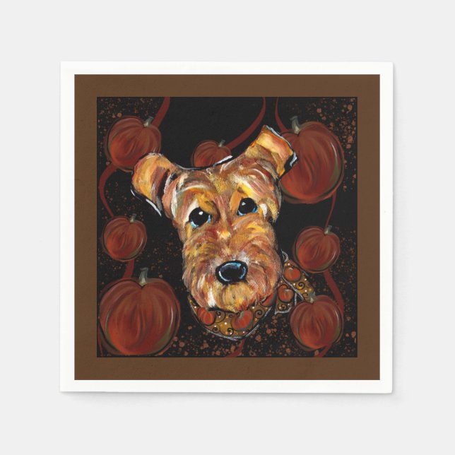 GUARDANAPO DE PAPEL TERRIER AIREDALE       (Frente)
