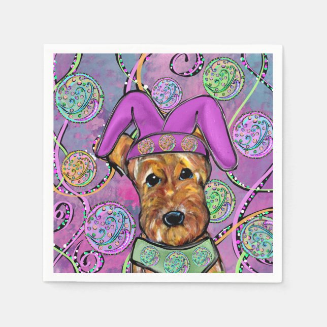 GUARDANAPO DE PAPEL TERRIER AIREDALE   (Frente)