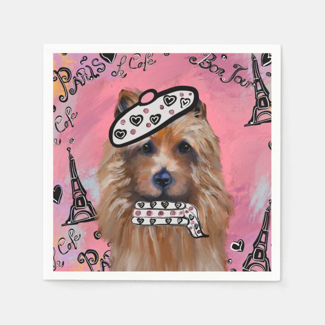 Guardanapo De Papel Terrier Australiano     (Frente)