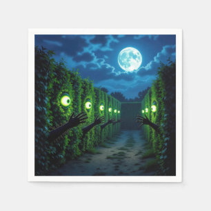 Guardanapo De Papel Terror no Hedge de Halloween Assombrado