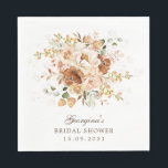 Guardanapo De Papel Terroso Boho Terracota Laranja Queimado Floral Jar<br><div class="desc">Estas belas guardanapos de festa boho são o toque extra perfeito para o seu evento com tema de jardim de outono. Personalize as guardanapos com seus detalhes e,  se quiser reorganizar ainda mais o estilo e a posição do texto,  pressione o botão "Clique para personalizar ainda mais".</div>