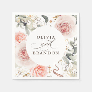 Guardanapo De Papel Terthy Pink Flowers Elegante Boho Casamento