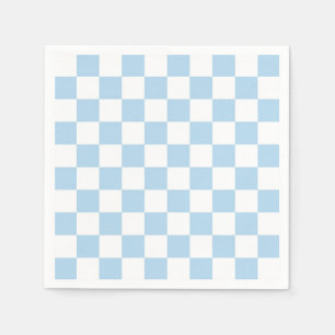 Guardanapo De Papel Teste padrão azul e branco da luz - do verificador