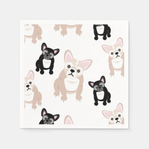 Guardanapo De Papel Teste padrão bonito do buldogue francês