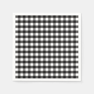 Guardanapo De Papel Teste padrão branco preto da verificação do