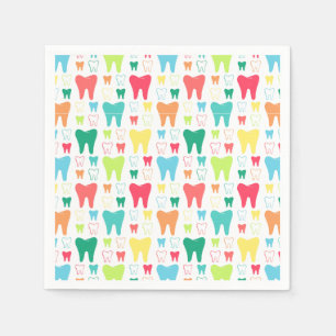 Guardanapo De Papel Teste padrão colorido dos dentes