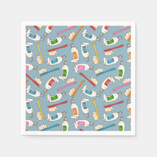 Guardanapo De Papel Teste padrão da escova de dentes & do dentífrico