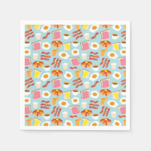 Guardanapo De Papel Teste padrão das ilustrações da comida de peque