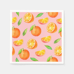Guardanapo De Papel Teste padrão das laranjas da aguarela