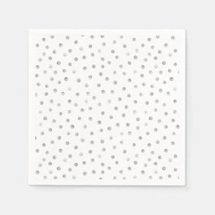 Guardanapo De Papel Teste padrão de pontos dos confetes do branco