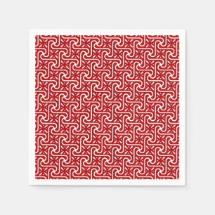Guardanapo De Papel Teste padrão do azulejo, obscuridade - vermelho e