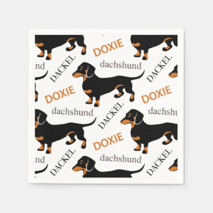 Guardanapo De Papel Teste padrão do Dachshund