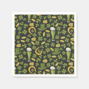 Guardanapo De Papel Teste padrão do dia de St Patrick