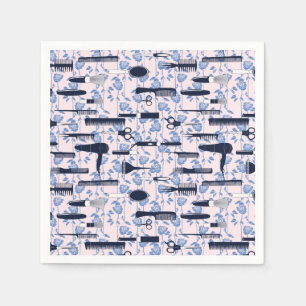 Guardanapo De Papel Teste padrão do rosa do azul do cuidado da beleza