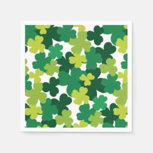Guardanapo De Papel Teste padrão do trevo do dia de St Patrick
