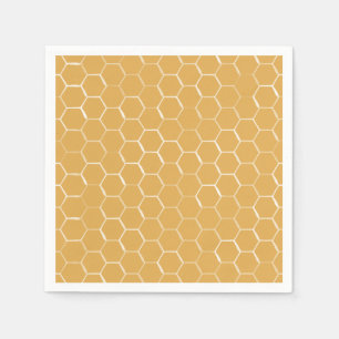 Guardanapo De Papel Teste padrão dourado do favo de mel