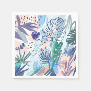 Guardanapo De Papel Teste padrão floral do estilo tropical