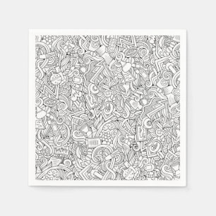 Guardanapo De Papel Teste padrão médico de B&W