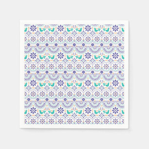 Guardanapo De Papel Teste padrão mexicano da arte popular do azulejo