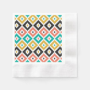 Guardanapo De Papel Teste padrão tribal asteca mexicano do diamante d