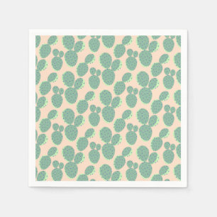Guardanapo De Papel Teste padrão verde & cor-de-rosa do cacto