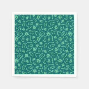 Guardanapo De Papel Teste padrão verde dos micróbios