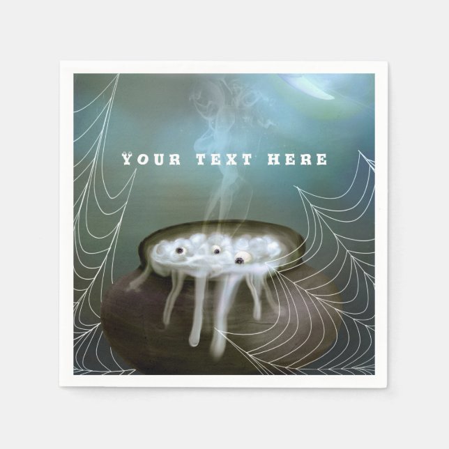 Guardanapo De Papel Testemunhas Invadem Caldeirão do Festa do Hallowee (Frente)