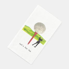 Guardanapo De Papel Teto Par de Vamos Golfer para Festa