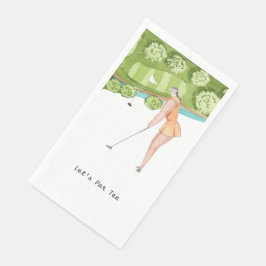 Guardanapo De Papel Teto Par de Vamos Golfer para Festa