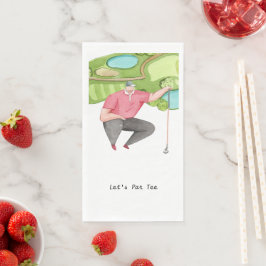 Guardanapo De Papel Teto Par de Vamos Golfer para Festa