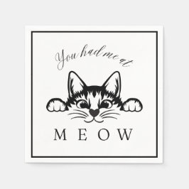 Guardanapo De Papel Teve-me no Meow Square Paper