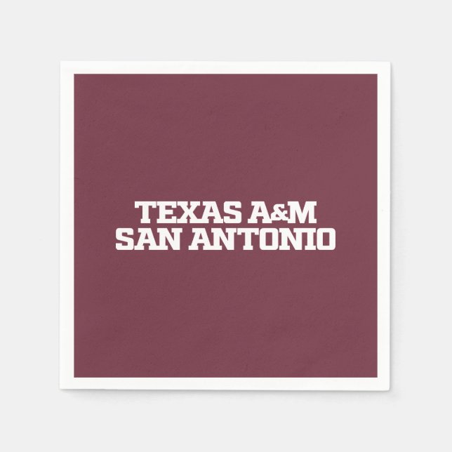Guardanapo De Papel Texas A&M San Antonio (Frente)