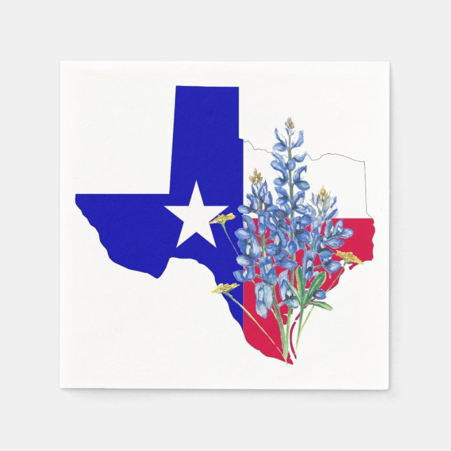 Guardanapo De Papel Texas e Bluebonnets (Frente)