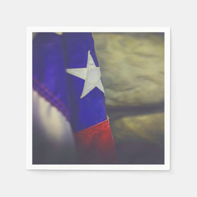 Guardanapo De Papel Texas Flag Rustic Lone Star EUA (Frente)