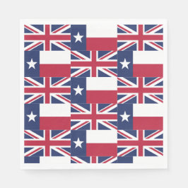 Guardanapo De Papel Texas Flag Union Jack Flag Paper Napkins