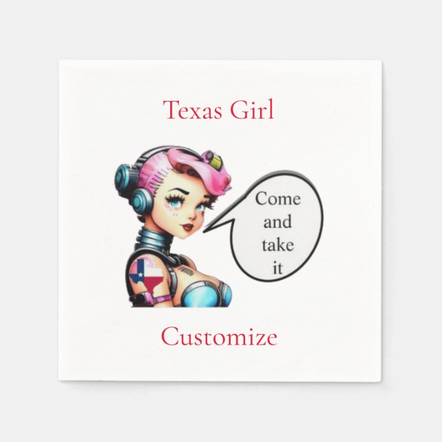 Guardanapo De Papel Texas Girl Thunder_Cove (Frente)