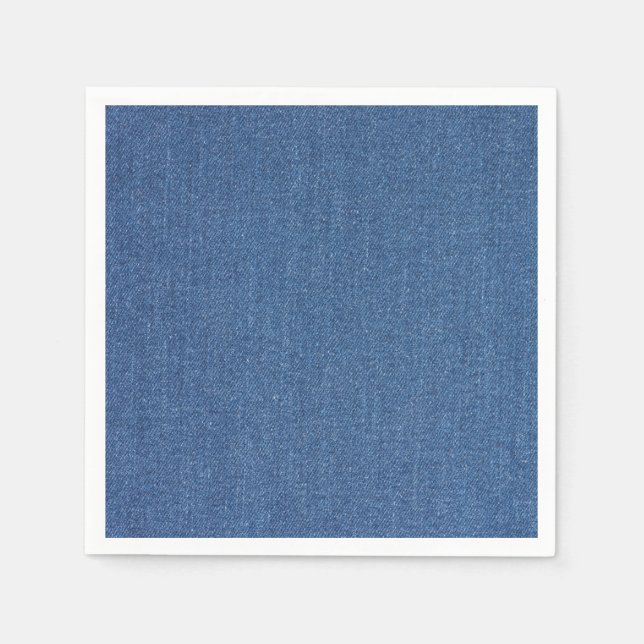 Guardanapo De Papel Têxtil original, azul, moda, jean denim (Frente)