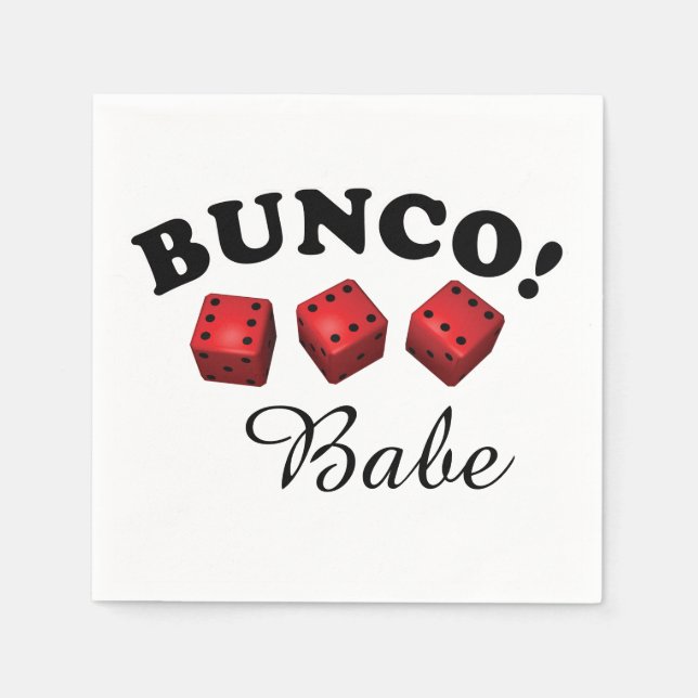 Guardanapo De Papel Texto de Bunco Dice e Babe (Frente)