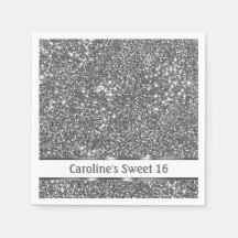 Texto de Folha Silver Glitter visual e texto perso