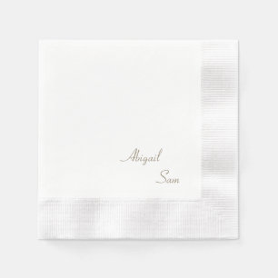 Guardanapo De Papel Texto Elegante E Dourado Cocktail Cozinhado De Cas