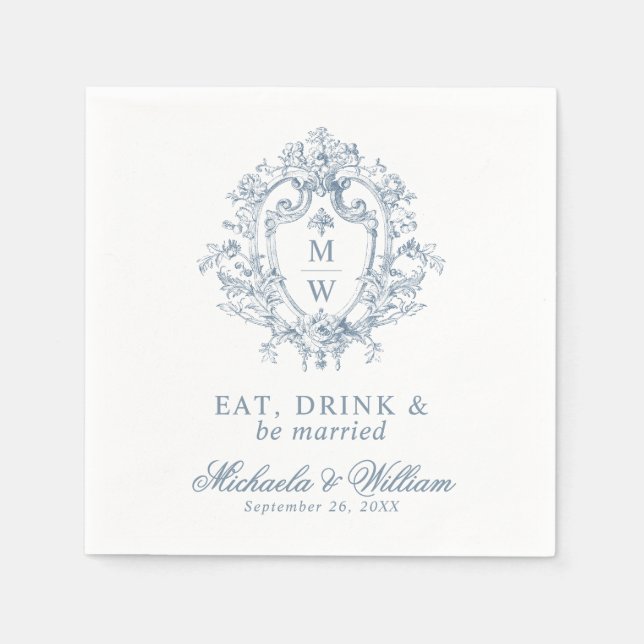 Guardanapo De Papel Texto Personalizado De Casamento De Casamento De M (Frente)