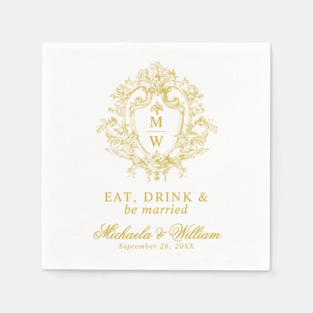 Guardanapo De Papel Texto Personalizado De Casamento De Casamento De M (Frente)